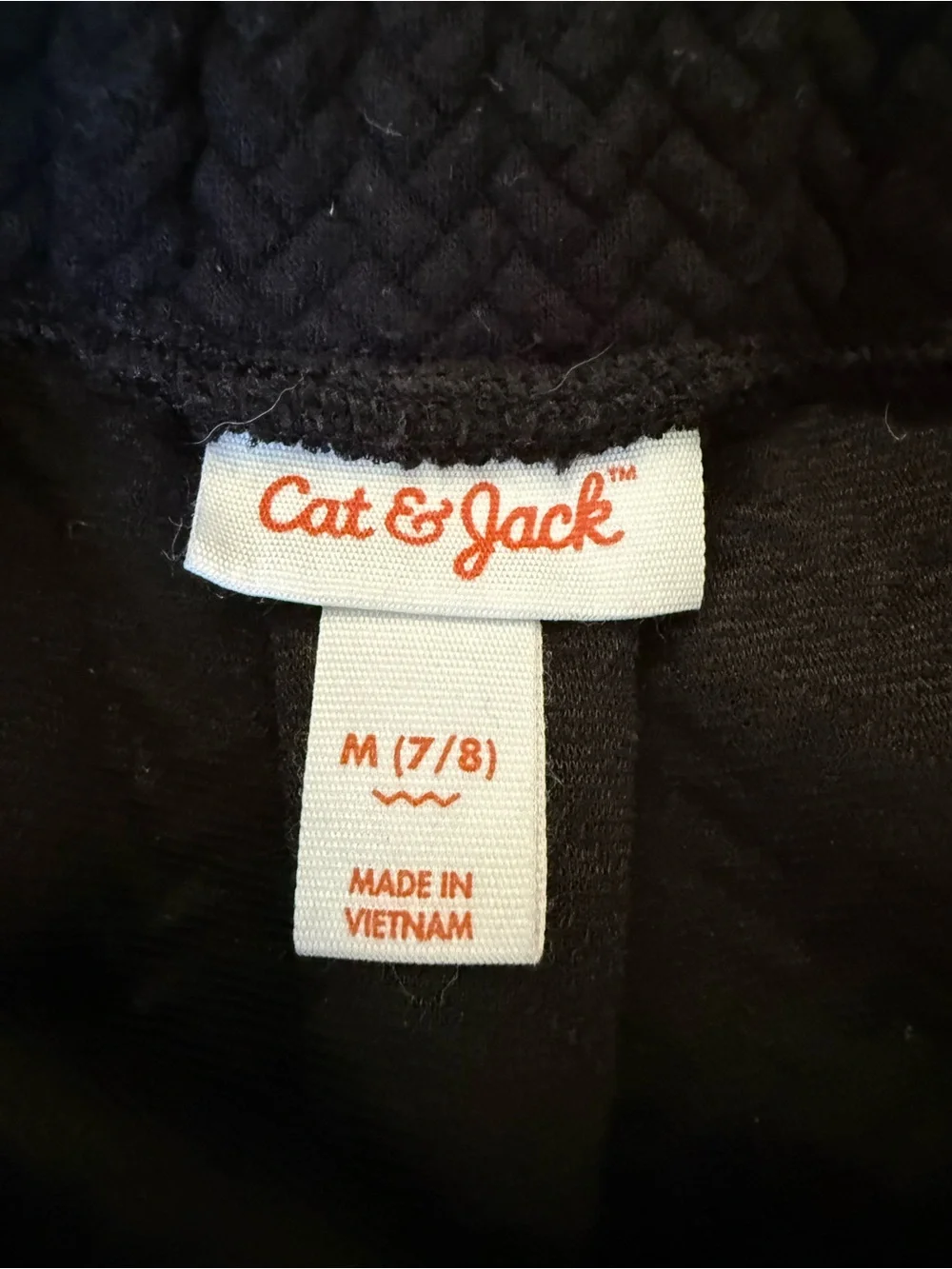 Cat & Jack Black Textured Skater Skirt Girls Size M 7/8